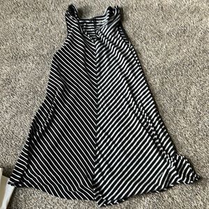 Striped black and white dress